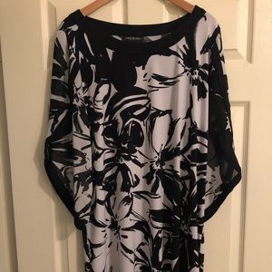 Black and white shell dress